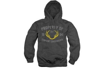 Image of TenPoint Crossbow Technologies Property of hooded sweatshirt - Charcoal, Large HCA-66915-L