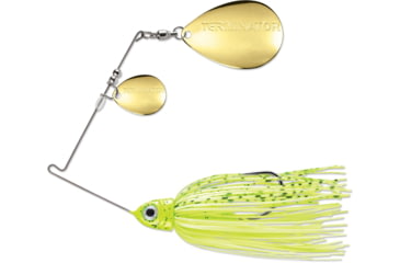 Image of Terminator Pro Series Spinnerbait, Colorado/Colorado Blades, Gold/Gold Blade Finish, Dirty Chartreuse Shad, 1/2oz, PSS12CC115GG