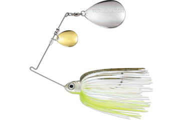 Image of Terminator Pro Series Spinnerbait, Colorado/Colorado Blades, Gold/Nickel Blade Finish, Hot Olive, 3/8oz, PSS38CC79GN