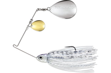 Image of Terminator Pro Series Spinnerbait, Colorado/Colorado Blades, Gold/Nickel Blade Finish, Silver Shiner, 3/8oz, PSS38CC81GN