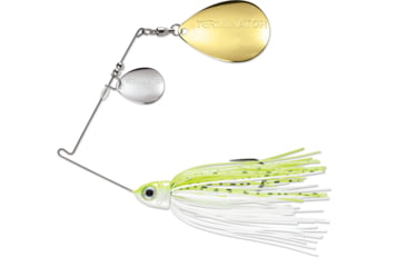 Image of Terminator Pro Series Spinnerbait, Colorado/Colorado Blades, Nickel/Gold Blade Finish, Chartreuse and White Shad, 3/8oz, PSS38CC02NG