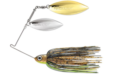 Image of Terminator Pro Series Spinnerbait, Willow/Willow Blades, Nickel/Gold Blade Finish, Sunny, 1/2oz, PSS12WW116NG