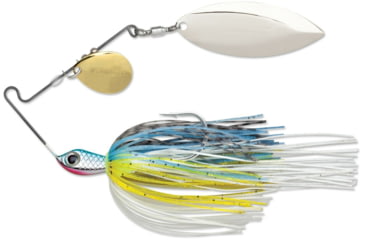 Image of Terminator Super Stainless Spinnerbait, Gold Colorado Blade/Nickel Willow Blade, Hot Shad, 3/8oz, S38CW91GN