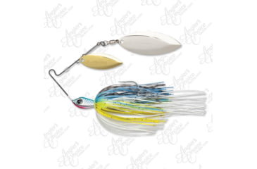 Image of Terminator Super Stainless Spinnerbait, Gold/Nickel Willow Blade, Hot Shad, 3/8oz, S38WW91GN