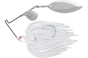 Image of Terminator Super Stainless Spinnerbait, Nickel Colorado/Willow Blade, Bright White Shad, 3/8oz, S38CW01NN