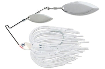 Image of Terminator Super Stainless Spinnerbait, Nickel Willow Blade, Bright White Shad, 1/2oz, S12WW01NN