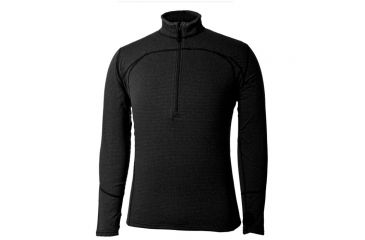 Image of Terramar Grid Fleece Mens Ls Zip Blk Md W8453-010 MD