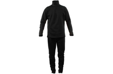 Image of Terramar Grid Fleece Mens Ls Zip Blk Sm W8453-010 SM