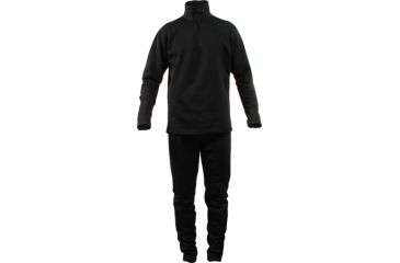 Image of Terramar Grid Fleece Mens Ls Zip Blk Sm W8453-010 SM