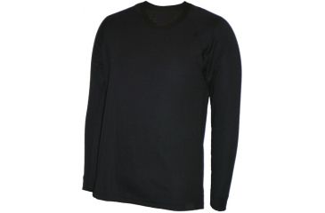 Image of Terramar Polypro Mens Ls Crew Lg Blk W8345 010 LG