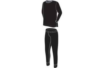 Image of Terramar Polypro Mens Ls Crew Sm Blk W8345 010 SM