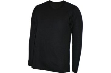 Image of Terramar Polypro Mens Ls Crew Sm Blk W8345 010 SM