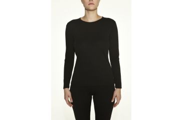 Image of Terramar Polypro Womens Ls Crew Xl Blk W8270 010 XL