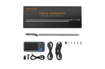 Image of Teslong NTG200H Focus &amp; Fold Rifle Borescope w/ 4.5in IPS Screen, Blue/Metalic Grey, NTG200H + MS450