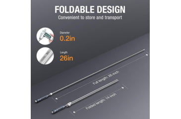 Image of Teslong NTG200H Focus &amp; Fold Rifle Borescope w/ 5in HD Screen, Lime Green/Metalic Grey, NTG200H + NTS500B