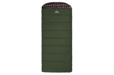 Image of TETON Sports Bridger 0 F Canvas Sleeping Bag, Green/Plum, Long, 10033