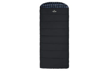 Image of TETON Sports Bridger 20 F Canvas Sleeping Bag, Charcoal/Blue, Long, 10052