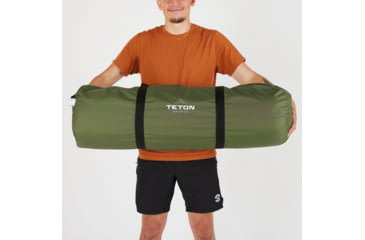 Image of TETON Sports Bridger -35 F Canvas Sleeping Bag, Green/Plum, Long, 10013