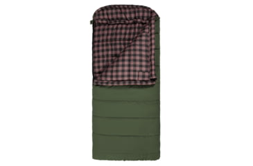 Image of TETON Sports Bridger -35 F Canvas Sleeping Bag, Green/Plum, Long, 10013