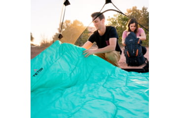 Image of TETON Sports Cascade 40 F Double Sleeping Bag with Pillows, Double-Wide, Teal/Grey, 1320