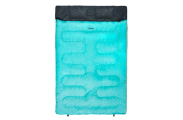 Image of TETON Sports Cascade 40 F Double Sleeping Bag with Pillows, Double-Wide, Teal/Grey, 1320