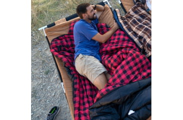 Image of TETON Sports Celsius XXL 0 F Sleeping Bag, Left Zipper, Black/Red, 2XL, 101L