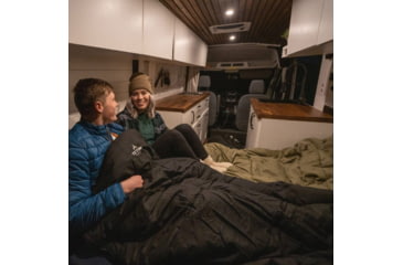 Image of TETON Sports Evergreen 20 F Mammoth Double Sleeping Bag, Night/Olive, Double-Wide, 2224LSNIOL