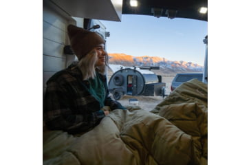 Image of TETON Sports Evergreen 20 F Mammoth Double Sleeping Bag, Olive/Stone, Double-Wide, 2224LSOLST
