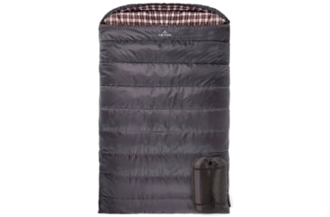Image of TETON Sports Fahrenheit 20 F Mammoth Double Sleeping Bag, Double-Wide, Grey/Red, 1064
