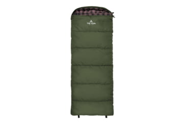 Image of TETON Sports Lil Bridger 0 F Junior Canvas Sleeping Bag for Kids, Green/Plum, Junior, 10042