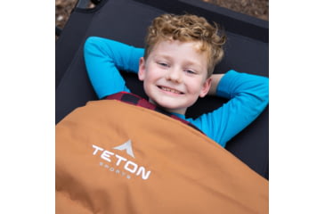 Image of TETON Sports Lil Bridger 0 F Junior Canvas Sleeping Bag for Kids, Green/Plum, Junior, 10042