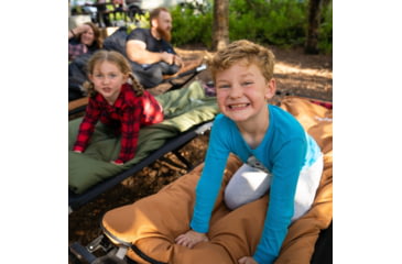 Image of TETON Sports Lil Bridger 0 F Junior Canvas Sleeping Bag for Kids, Green/Plum, Junior, 10042