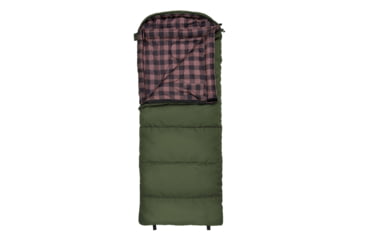 Image of TETON Sports Lil Bridger 0 F Junior Canvas Sleeping Bag for Kids, Green/Plum, Junior, 10042