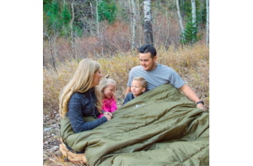Image of TETON Sports Mammoth 0 F Double Sleeping Bag, Double-Wide, Orange/Grey, 111O
