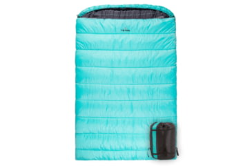 Image of TETON Sports Mammoth 0 F Double Sleeping Bag, Double-Wide, Teal/Grey, 111T