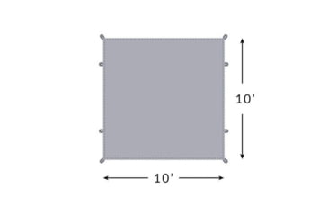 Image of TETON Sports Mesa Tent Footprint, 4 Person, Grey, 2010FP