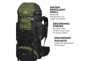 Image of TETON Sports Scout 55L Backpack, Olive, 2104SCOL