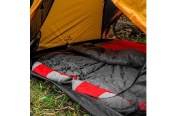 Image of TETON Sports Tracker 5 F Double Mummy Sleeping Bag, Red/Grey, 1109
