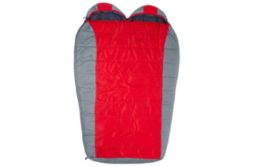Image of TETON Sports Tracker 5 F Double Mummy Sleeping Bag, Red/Grey, 1109