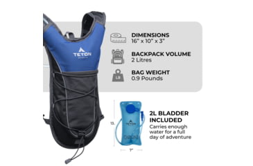 Image of TETON Sports TrailRunner 2L Hydration Pack, Riverside, 2100SCRS