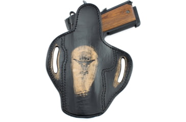 Image of Texas 1836 Cannon Vintage Edition - Open Top OWB Holster, Right Hand, 1911 3in Hammer Down, With No Attachment, Vintage Tan, Black, TX-BH3-205-VINTAN