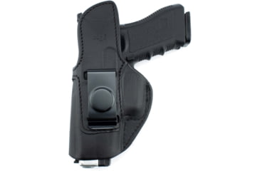 Image of Texas 1836 Clip-On Outside The Waistband Holster, Right Hand, SIG Sauer P320 Compact, Glock 19, With No Attachment, Black, TX-CO-OWB-520