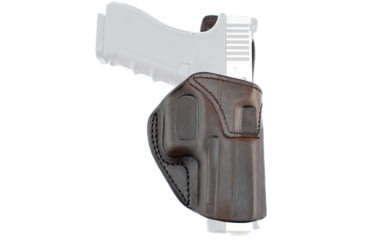 Image of Texas 1836 Clip-On Outside The Waistband Holster, Right Hand, SIG Sauer P320 Compact, Glock 19, With No Attachment, Brown, TX-CO-OWB-522