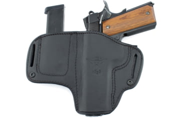 Image of Texas 1836 Crusader - 2 In 1 Dual Clip Open Top Holster w/ Magazine Carrier, Right Hand, 1911 5in, With No Attachment, Black, TX-OT-DCH-MC-200
