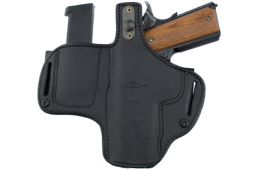 Image of Texas 1836 Crusader - 2 In 1 Thumbreak Holster w/ Magazine Carrier, Right Hand, Most .380 Small Frame Pistols 2.75in, Smith &amp; Wesson M&amp;P Bodyguard 380, With No Attachment, Black, TX-TB-DCH-MC-720