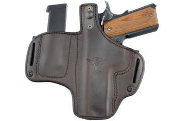 Image of Texas 1836 Crusader - 2 In 1 Thumbreak Holster w/ Magazine Carrier, Right Hand, Smith &amp; Wesson M&amp;P 9 Shield, Smith &amp; Wesson M&amp;P 40 Shield, Glock 43, With No Attachment, Brown, TX-TB-DCH-MC-1012