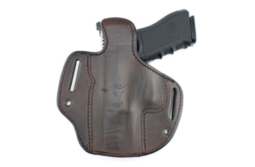 Image of Texas 1836 Crusader - Pancake Style OWB / IWB Holster, Right Hand, SIG Sauer P320, Springfield Armory XD-M 4.5in, With No Attachment, Brown, TX-DCH-502