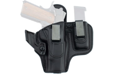 Image of Texas 1836 KYDEX The Appendix - Dual Clip IWB Holster w/ Magazine Carrier, Right Hand, 1911 4in Hammer Down, With No Attachment, Black, TX-THEAPPENDIX-210