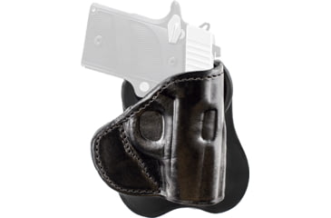 Image of Texas 1836 PD2 - Rotating Thumb Release Quick-Draw OWB Paddle Holster, Left Hand, Smith &amp; Wesson M&amp;P 9 Shield, Smith &amp; Wesson M&amp;P 40 Shield, Glock 43, With No Attachment, Black, TX-PD2-1011