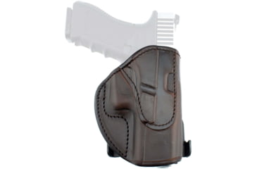 Image of Texas 1836 PD3 - Rotating Open Top OWB Paddle Holster, Left Hand, Smith &amp; Wesson M&amp;P 9 Shield, Smith &amp; Wesson M&amp;P 40 Shield, Glock 43, With No Attachment, Brown, TX-PD3-1013